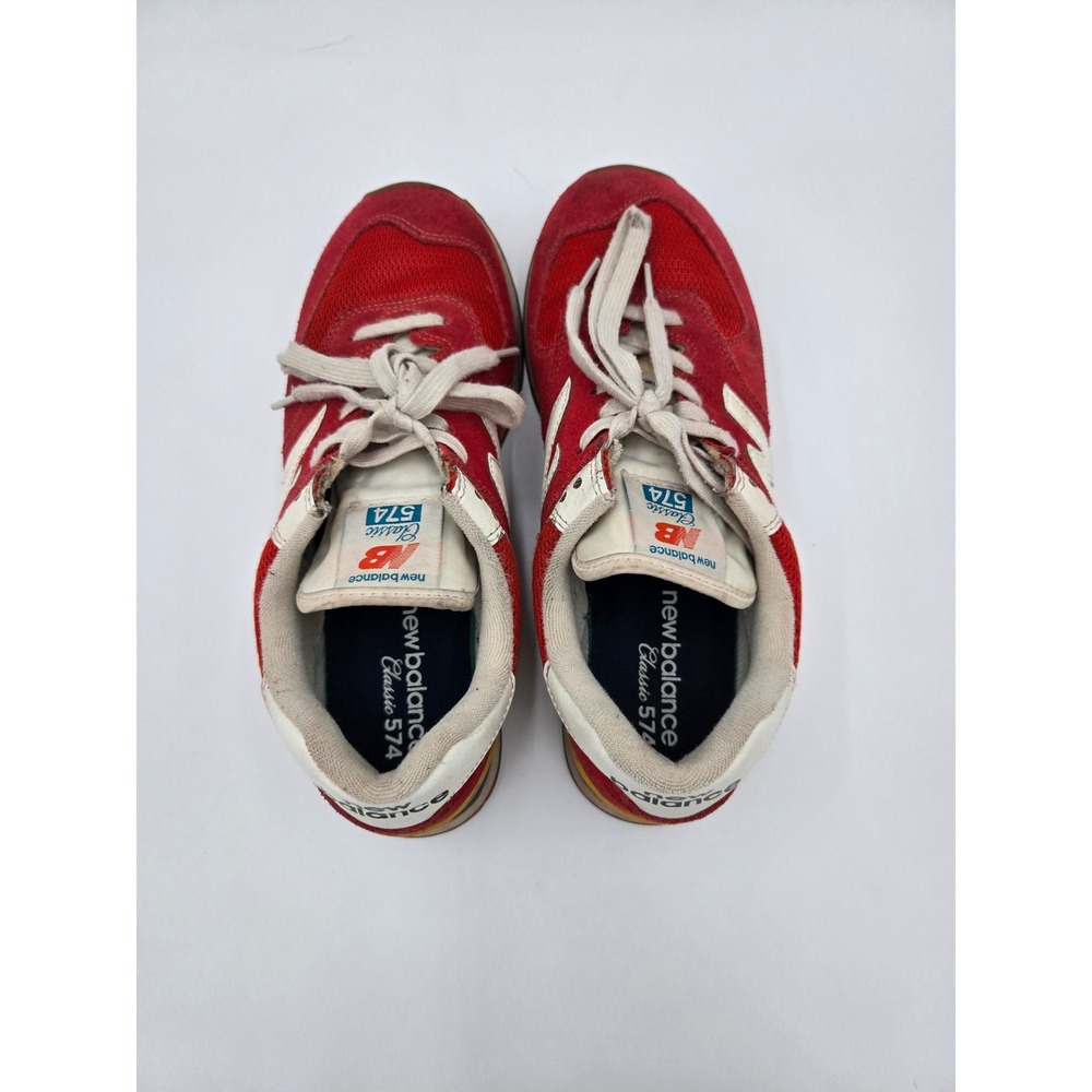 New Balance 574 Rainbow Pack Mens Size 8.5 D Red Suede Classic Sneakers - Picture 5 of 7
